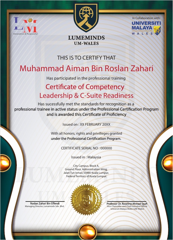 UM Certificate
